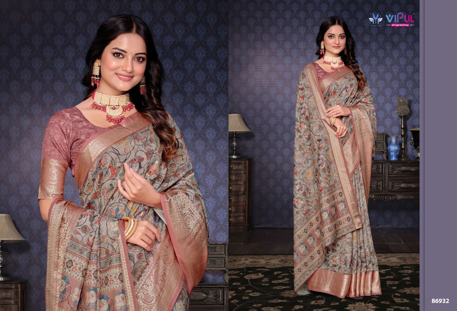 Madhura By Vipul Soft Silk Printed Daily Wear Saree Wholesalers In Delhi